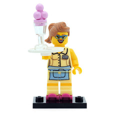 LEGO col11-13 - Diner Waitress, Series 11 (Set mit Stand und Zubehör)