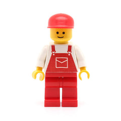 LEGO ovr008 - Overalls Red with Pocket, Red Legs, Red Cap
