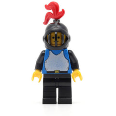 LEGO cas231 - Breastplate (Blue with Black Arms, Black Legs, Black Grille Helmet, Red Plume)