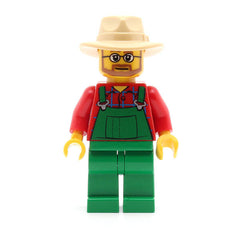 LEGO cty0133 - Overalls (Farmer Green, Tan Fedora, Beard and Glasses)