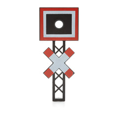 LEGO lcs12v - Train Level Crossing Sign (Crossed Bars and Panel with Hole for Light, Black)