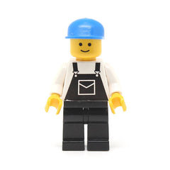 LEGO ovr013 - Overalls Black with Pocket, Black Legs, Blue Cap