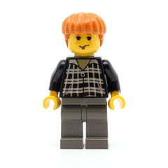 LEGO hp032 - Ron Weasley (Black and White Plaid Shirt)