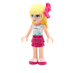 LEGO frnd125 - Friends Stephanie (Magenta Layered Skirt, White One Shoulder Top with Stars)