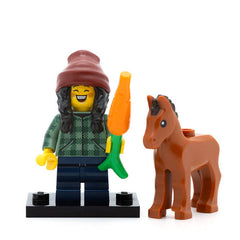 LEGO col22-5 - Horse and Groom, Series 22 (Set mit Stand und Zubehör)