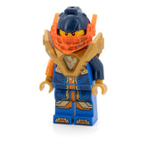 LEGO nex140 - Clay Moorington (Dark Blue Helmet, Trans-Neon Orange Visor, Pearl Gold Armor)