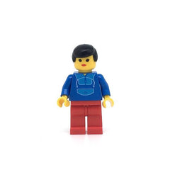 LEGO par048 - Jogging Suit (Red Legs, Black Male Hair)