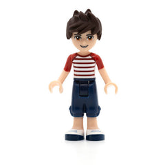 LEGO frnd093 - Friends Noah (Dark Blue Cropped Trousers, Red and White Striped Top)