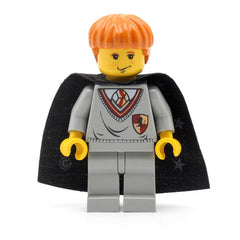 LEGO hp007 - Ron Weasley (Gryffindor Shield Torso, Black Cape with Stars)