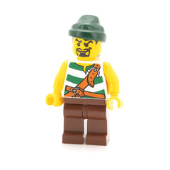 LEGO pi105 - Pirate (Green / White Stripes)