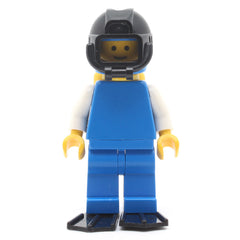 LEGO pln100 - Plain Blue Torso with White Arms, Blue Legs, Blue Helmet, Black Underwater Visor, Yellow Airtanks, B