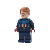 LEGO sh0908 - Captain America (Dark Blue Suit, Dark Red Hands, Hair)