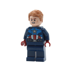 LEGO sh0908 - Captain America (Dark Blue Suit, Dark Red Hands, Hair)