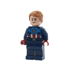 LEGO sh0908 - Captain America (Dark Blue Suit, Dark Red Hands, Hair)