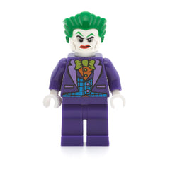 LEGO sh0206 - The Joker (Medium Azure Vest, Lime Bow Tie, Large Smile / Smirk)