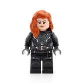 LEGO sh0637 - Black Widow (Black Jumpsuit, Dark Orange Mid-Length Hair)