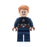 LEGO sh0729 - Captain America (Detailed Suit, Open Mouth, Reddish Brown Hands)
