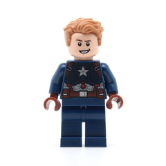 LEGO sh0729 - Captain America (Detailed Suit, Open Mouth, Reddish Brown Hands)