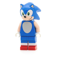 LEGO son004 - Sonic the Hedgehog (Light Nougat Face and Arms, Grin to Left)