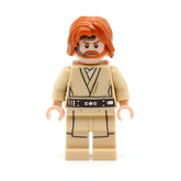 LEGO sw0846 - Obi-Wan Kenobi (Mid-Length Tousled with Center Part Hair and Headset)