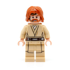 LEGO sw0846 - Obi-Wan Kenobi (Mid-Length Tousled with Center Part Hair and Headset)