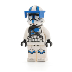 LEGO sw1247 - Clone Heavy Trooper, 501st Legion, Phase 2 - White Arms, Blue Visor, Backpack, Nougat Head, Helmet with Holes