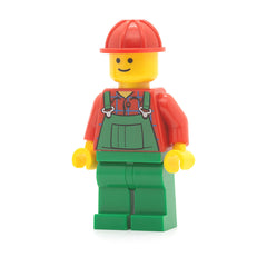 LEGO twn106 - Farmer (Green Overalls, Red Construction Helmet