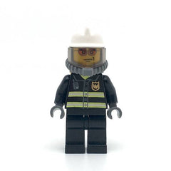 LEGO cty0026 - Fire (Reflective Stripes, Black Legs, White Fire Helmet, Breathing Neck Gear with Airtanks, Orange Glasses)