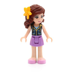 LEGO frnd119 - Friends Olivia (Medium Lavender Skirt, Dark Blue Vest Top, Flower)