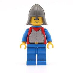 LEGO cas201 - Breastplate (Red with Blue Arms, Blue Legs, Dark Gray Neck-Protector, Blue Plastic Cape)