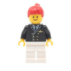 LEGO air015 - Airport (Pilot, White Legs, Red Ponytail Hair)