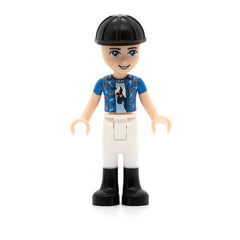 LEGO frnd286 - Friends Zack (White Riding Pants, Blue Shirt over Medium Blue T-Shirt, Black Construction Helmet)