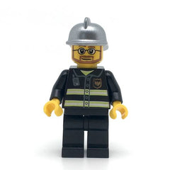 LEGO cty0087 - Fire (Reflective Stripes, Black Legs, Silver Fire Helmet, Beard and Glasses Hovercraft Pilot)