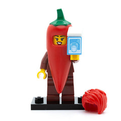 LEGO col22-2 - Chili Costume Fan, Series 22 (Set mit Stand und Zubehör)