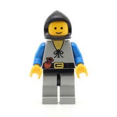 LEGO cas091 - Peasant (Light Gray Legs, Black Hood)
