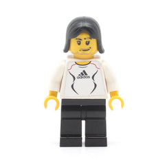 LEGO soc127s - Soccer Player White (Adidas Logo, White and Black Torso Stickers #10)