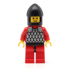 LEGO cas161- Scale Mail (Red with Red Arms, Red Legs with Black Hips, Black Chin-Guard)