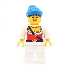 LEGO pi056 - Pirate (Female, White Legs, Blue Bandana)