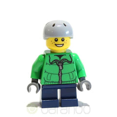 LEGO cty0336 - (Winter Jacket Zipper, Dark Blue Short Legs, Light Bluish Gray Sports Helmet)