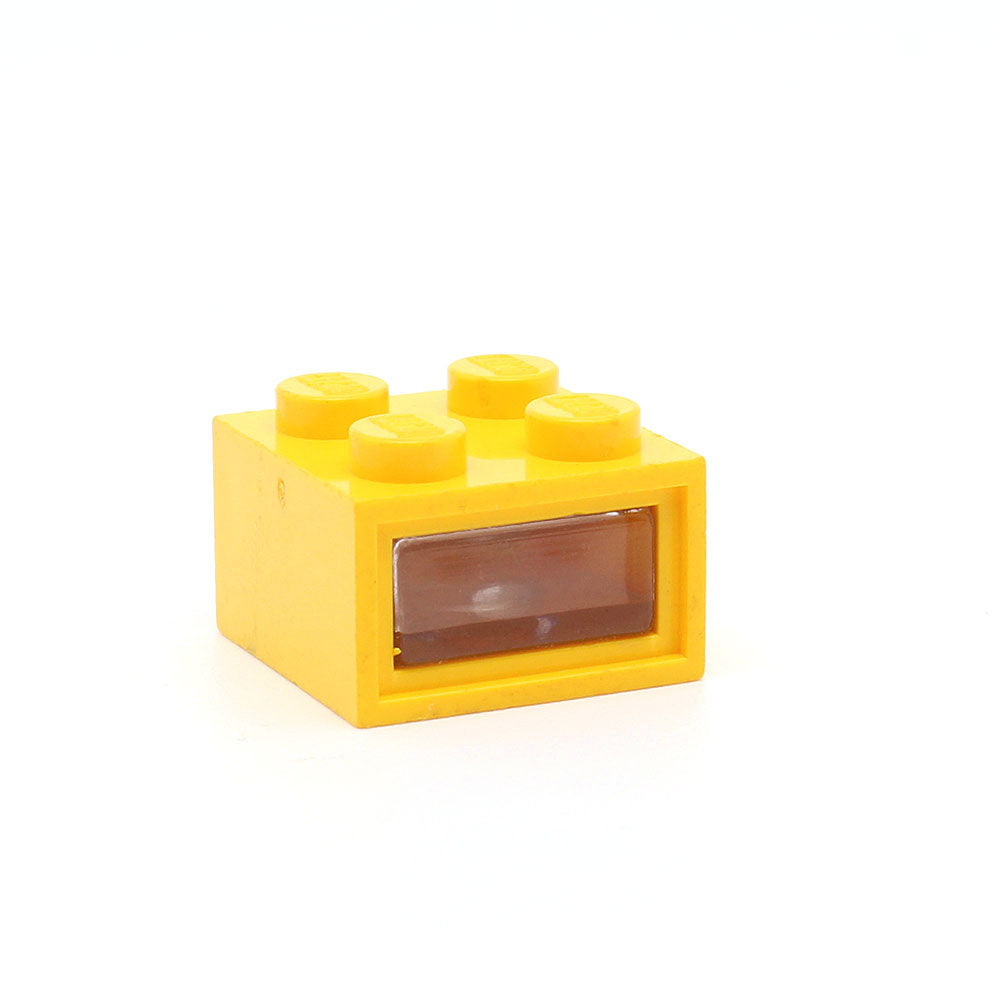 LEGO 08010cc01 - Licht Brick 4.5V 2 x 2 (2 Plug Holes, Trans-Clear Smooth Lens, Yellow)