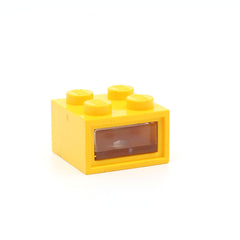 LEGO 08010cc01 - Licht Brick 4.5V 2 x 2 (2 Plug Holes, Trans-Clear Smooth Lens, Yellow)