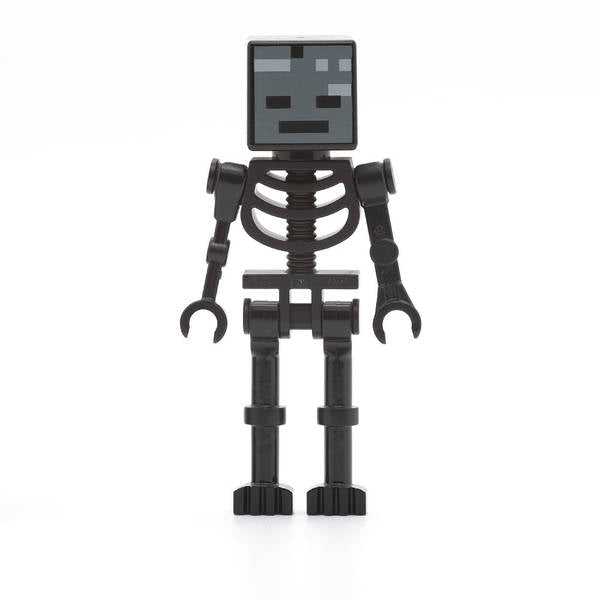 LEGO min090 - Skeleton (Minecraft Wither, Black Head, Bent Arms)