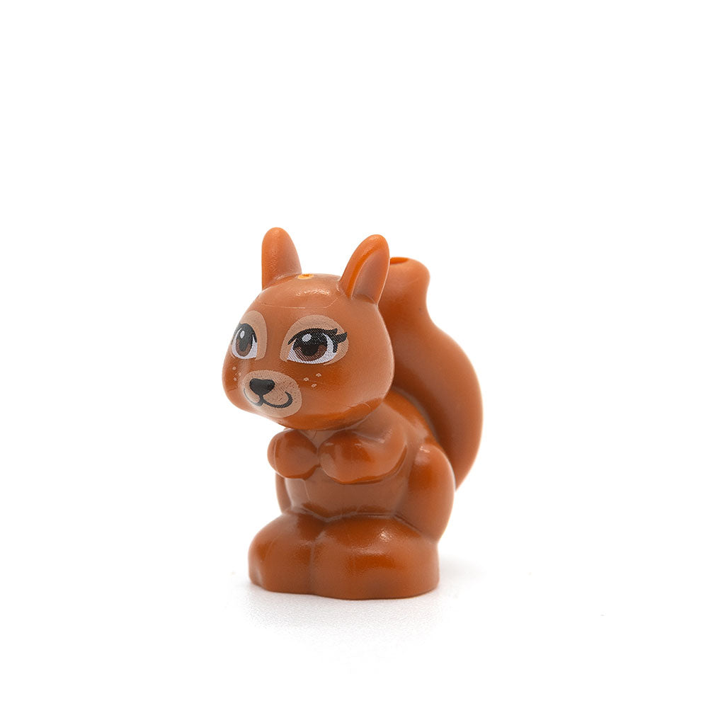 LEGO 11568pb04 - Eichhörnchen, Friends / Elves (Black, Reddish Brown and White Eyes and Black Eyelashes, Dark Orange)