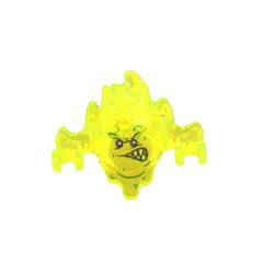 LEGO 19861pb01 - Ninjago Skreemer with Dark Purple Eyes and Mouth Lopsided with White Pointed Teeth Pattern - Trans-Neon G