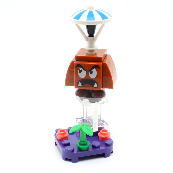 LEGO char02-5 - Parachute Goomba, Super Mario, Series 2 (Set mit Stand und Zubehör)
