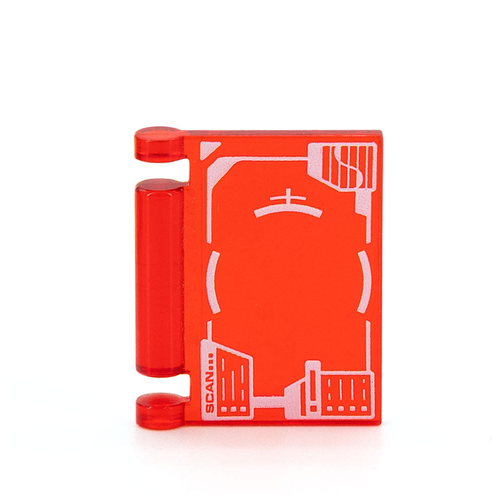 LEGO 24093pb022 - Buchdeckel mit Display Pattern, Trans-Red