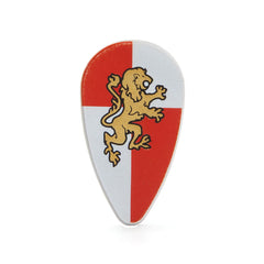 LEGO 2586px19 - Shield Ovoid with Gold Lion on Red and White Quarters Background Pattern