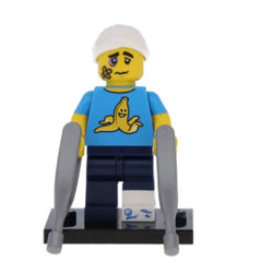 NEW - LEGO col15-04 - Clumsy Guy, Series 15 (Set mit Stand und Zubehör)