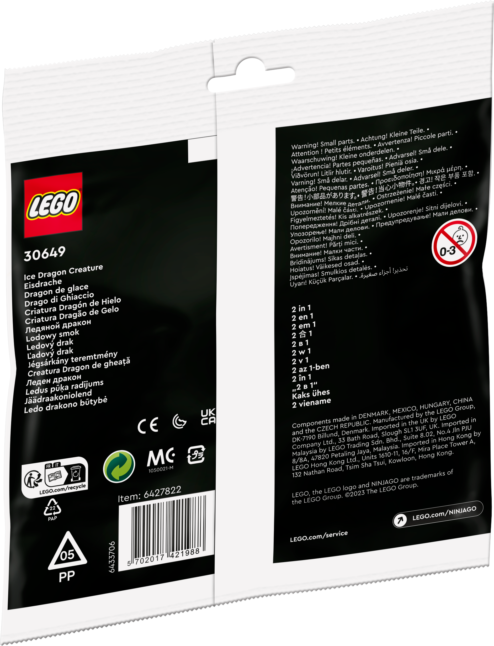 NEU - LEGO NINJAGO (30649) Eisdrache | Ice Dragon Creature (Polybag)