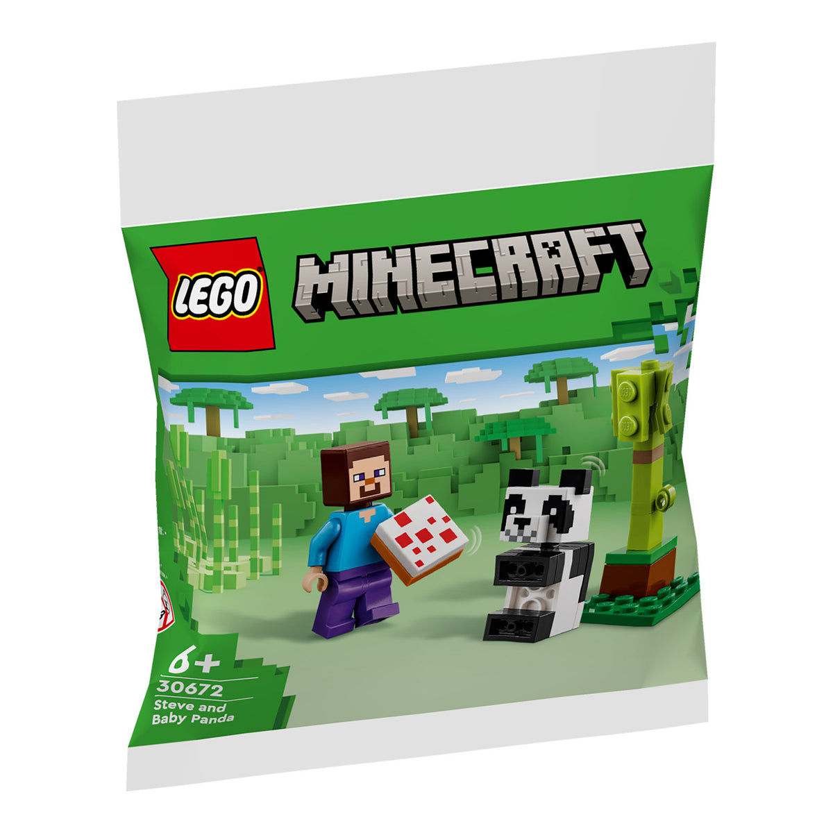 NEU - LEGO Minecraft (30672) Steve mit Baby-Panda | Steve and Baby Panda (Polybag)